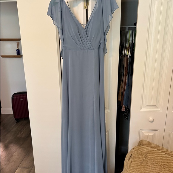 sachin and babi light blue dress Iridescent Chiffon Scarf – Jenny Yoo main image 0